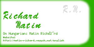 richard matin business card